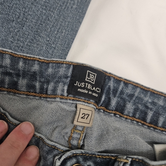 Just Black Distressed Boot Leg Jeans! - Picture 3 of 10